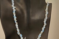 Celestial Blue Moon Glass Necklace