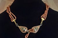 Shimmering Gold Stone 2n1 Necklace