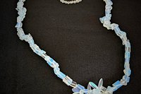 Celestial Blue Moon Glass Necklace