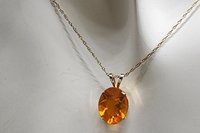 Fiery Brazilian Fire Opal Necklace