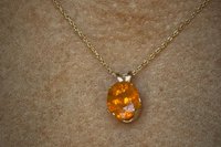 Fiery Brazilian Fire Opal Necklace