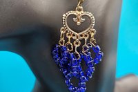 Cobalt Blue Cascade Earrings