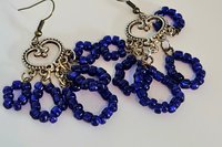 Cobalt Blue Cascade Earrings