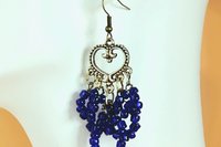 Cobalt Blue Cascade Earrings