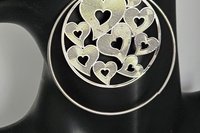 Metallic Hearts Hoops