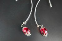 Crimson Swarovski Sterling Dangles