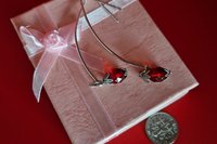 Crimson Swarovski Sterling Dangles