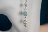 Pearl and Celadon Green Earrings