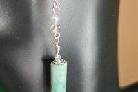 Shimmering Turquoise Tube Earrings