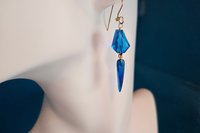 Celestial Sapphire Bakelite Earrings