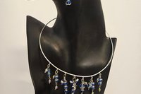 Sapphire Frost Choker & Earring Set