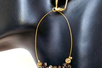 Mystic Topaz and Tiger's Eye Celestial Hoops