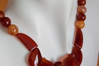 Autumn Cornelian and Jasper Necklace