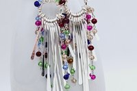 Asian Rainbow Paddles Earrings