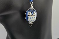 Blue Owl on a Limb Earrings