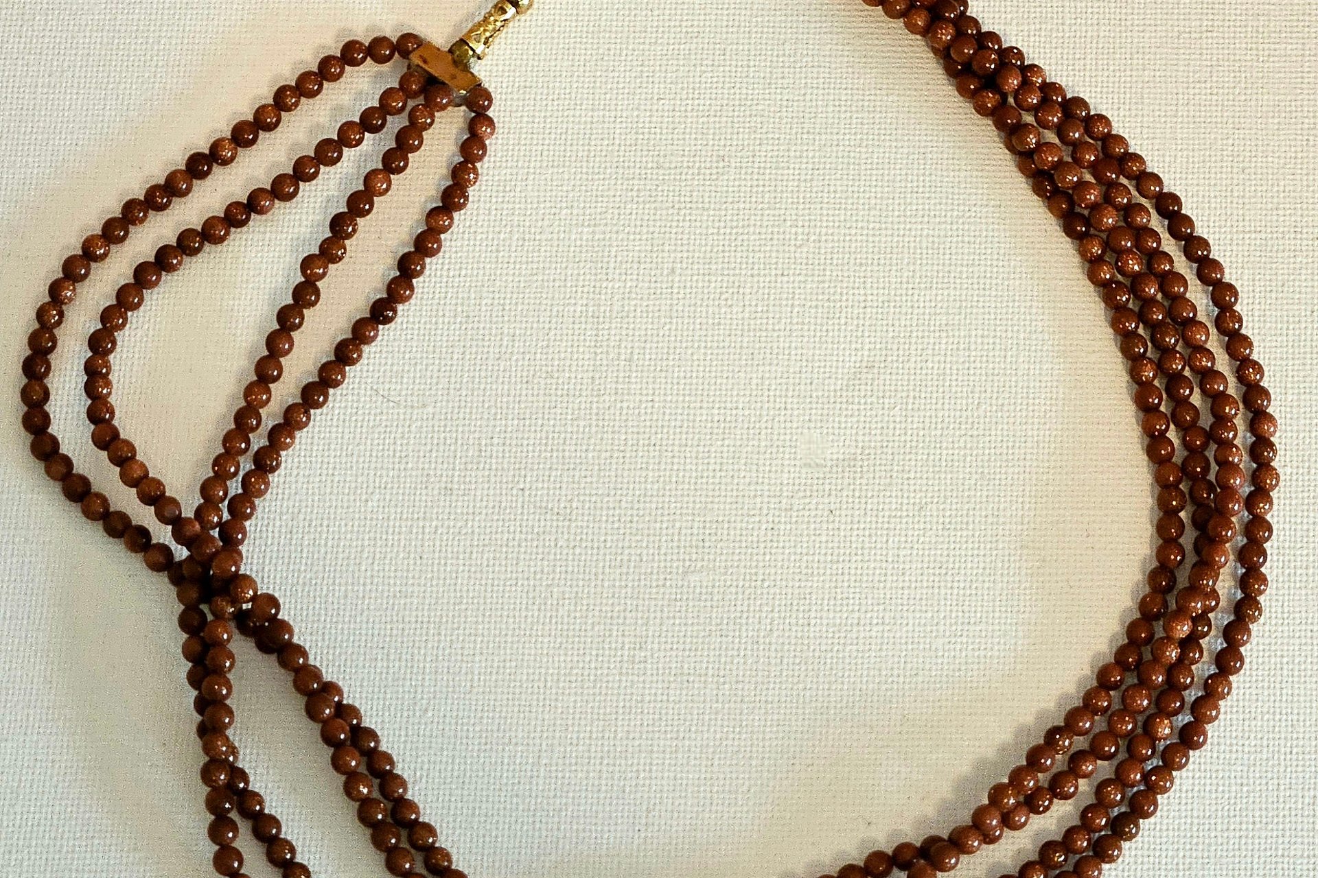 Shimmering Gold Stone 2n1 Necklace