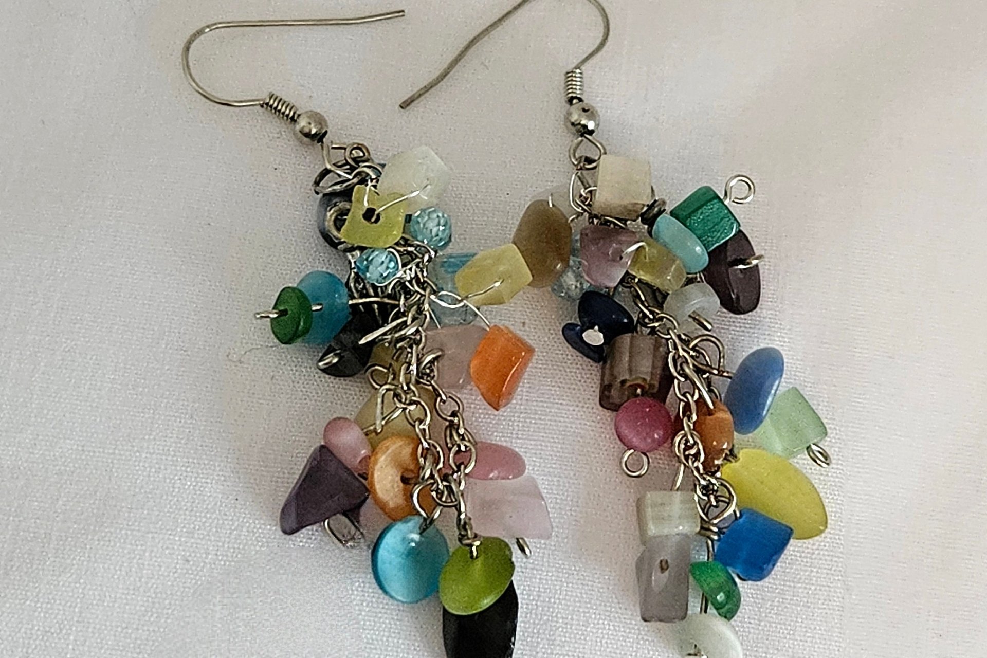 Kaleidoscope Gemstone Cluster Earrings