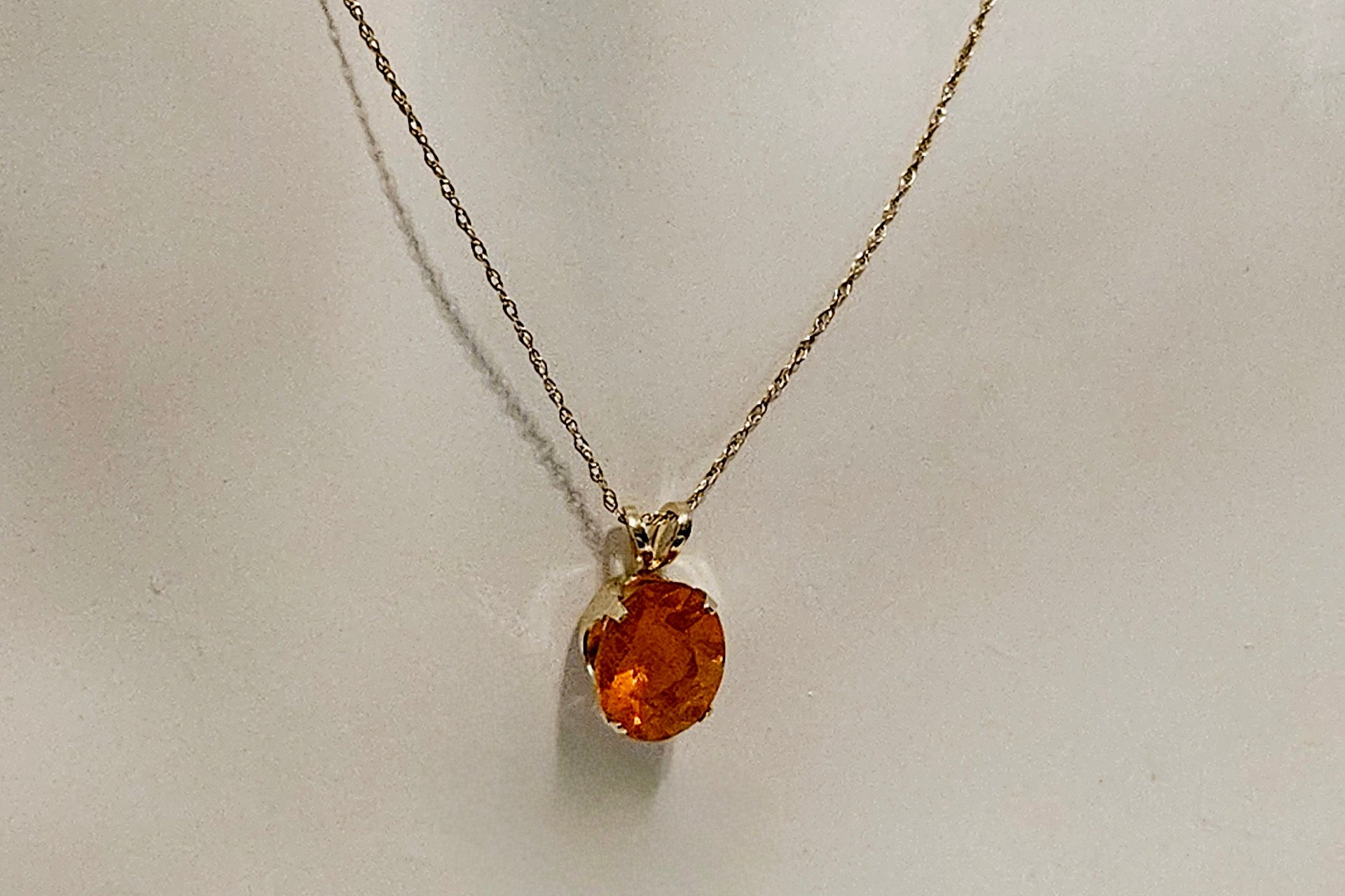 Fiery Brazilian Fire Opal Necklace