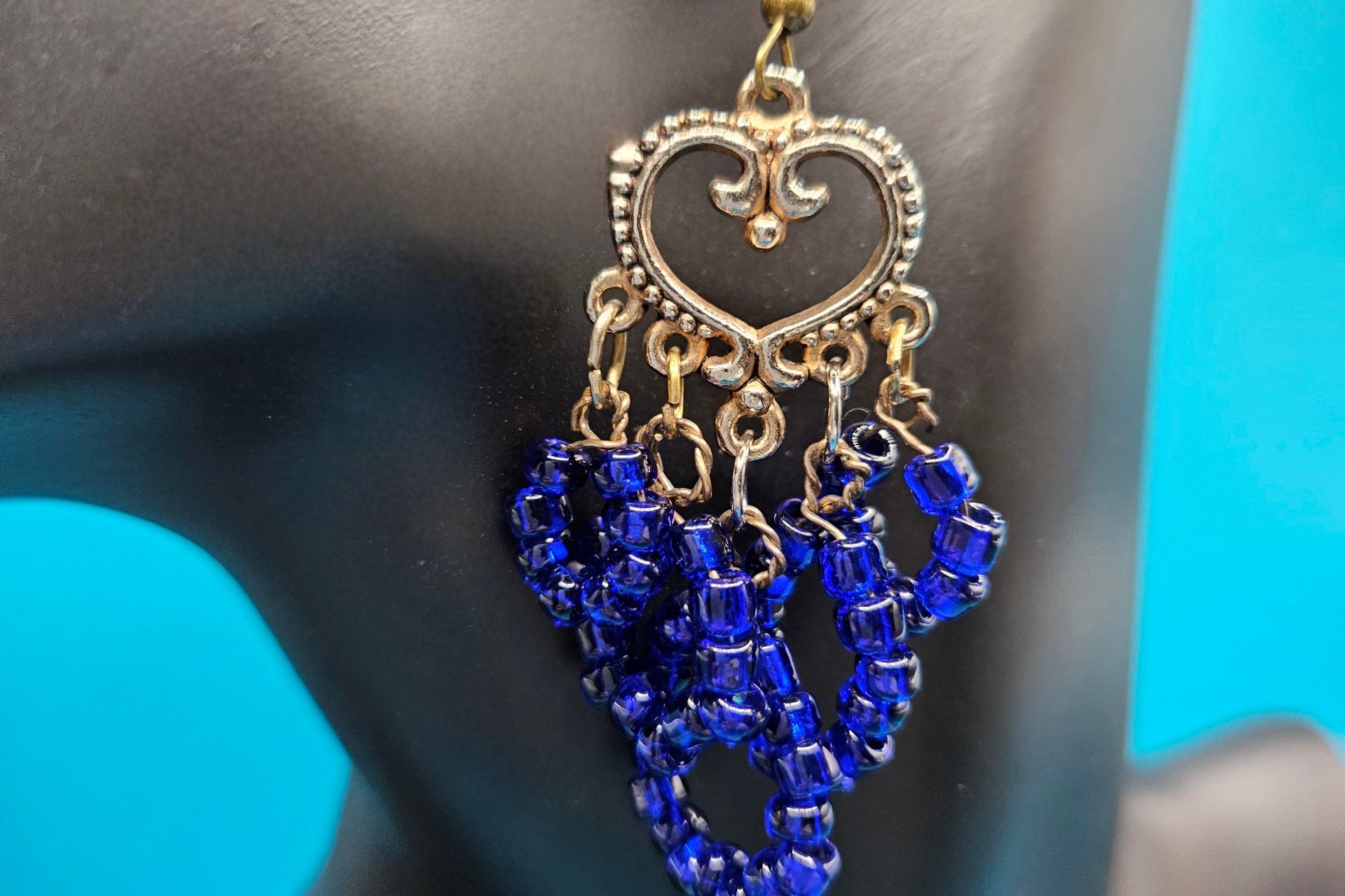 Cobalt Blue Cascade Earrings