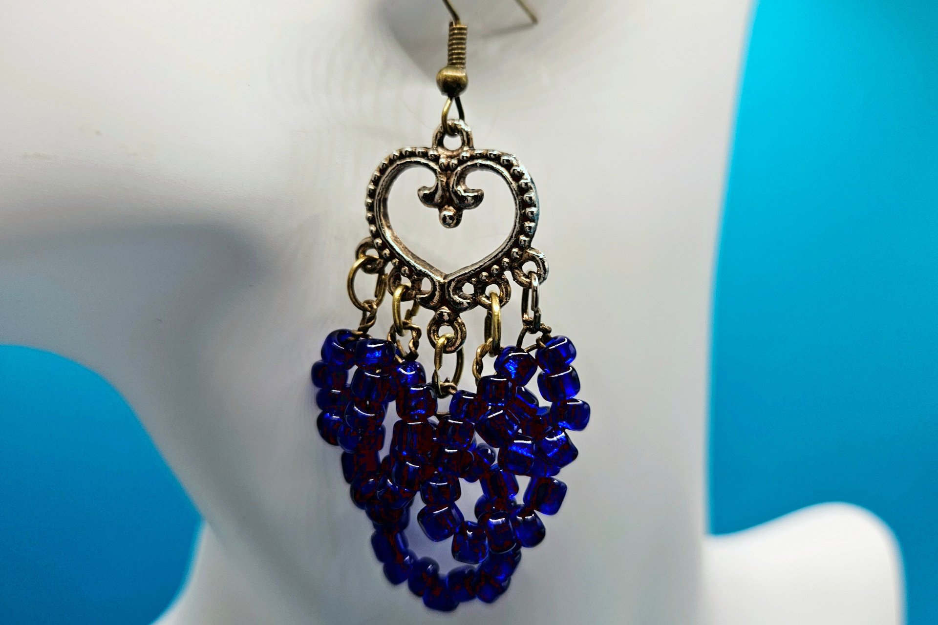 Cobalt Blue Cascade Earrings