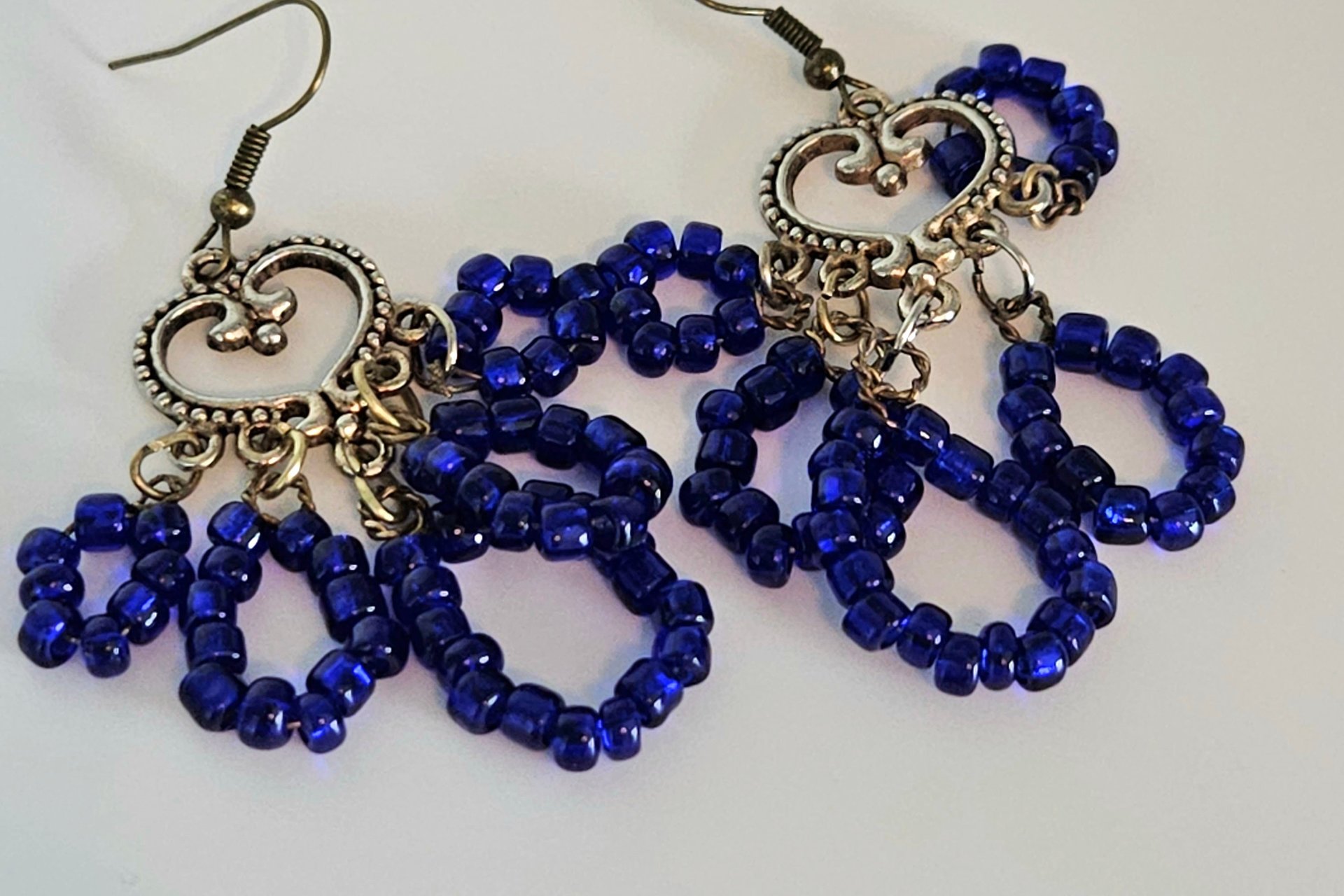 Cobalt Blue Cascade Earrings