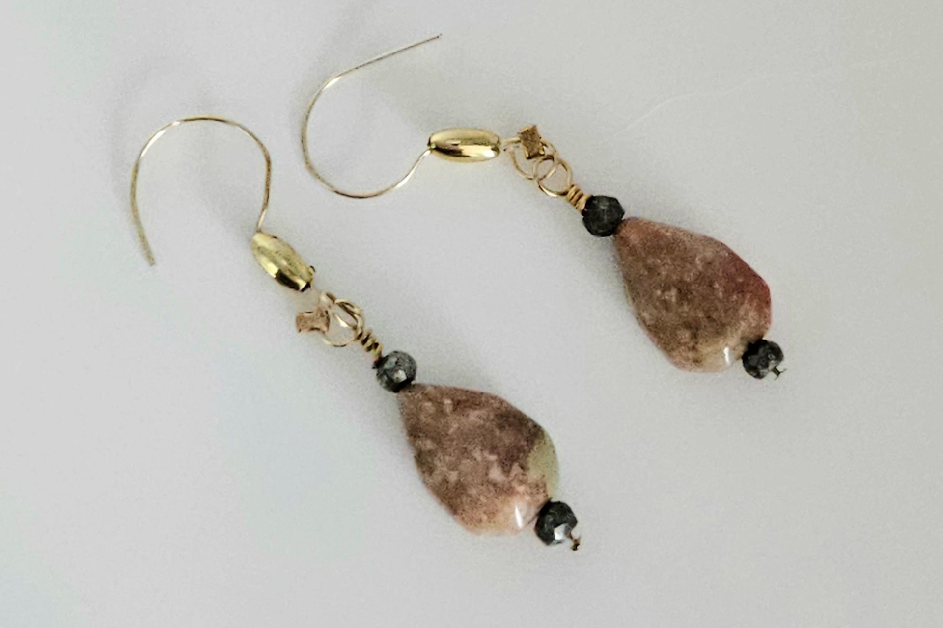 Autumn Jasper and Pyrite Earrings