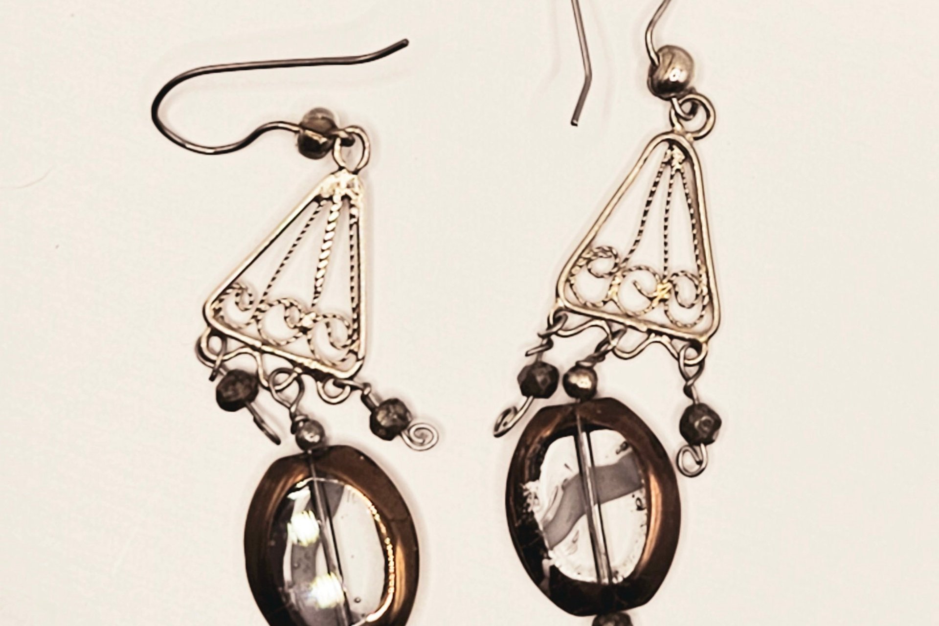 Copper Radiance Crystal Cascade Earrings