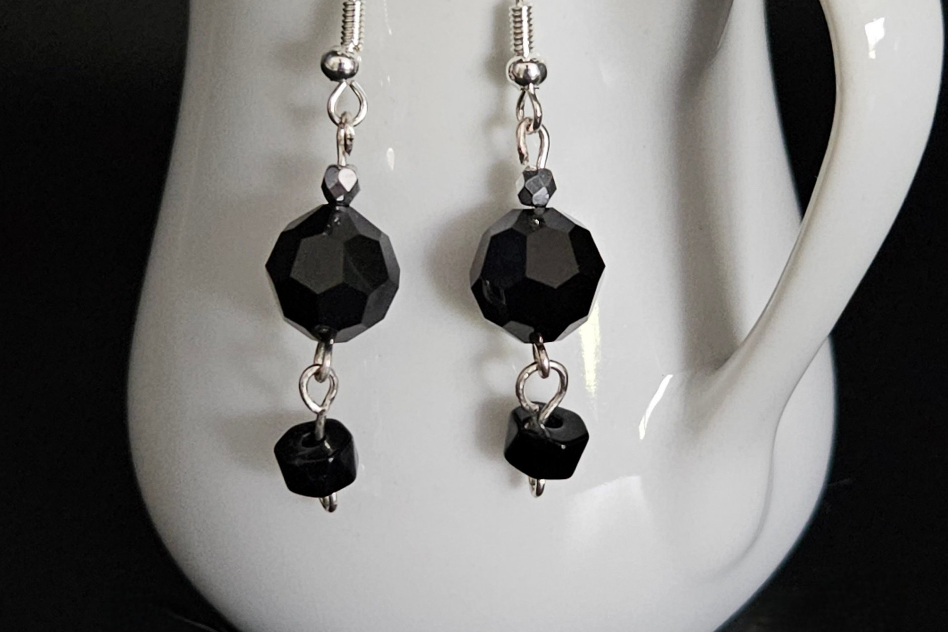 Eclipse Noir Jet Earings