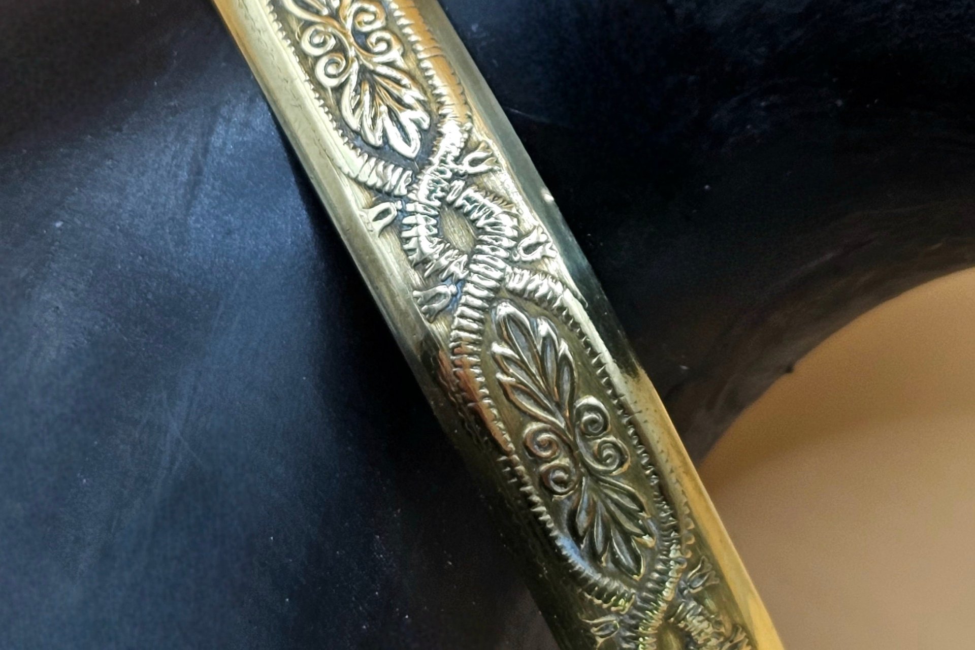 Design Engraved Brass Cuff