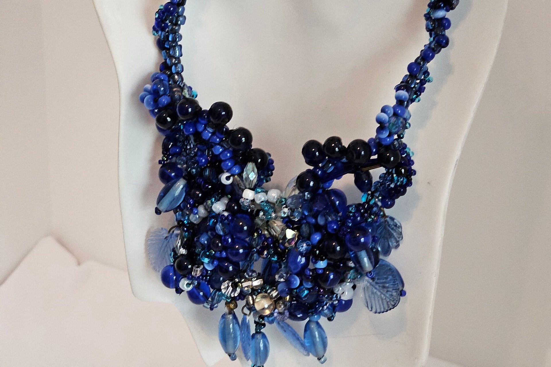 Regal Azure Ensemble Jewelry Set with Necklace and Earrings