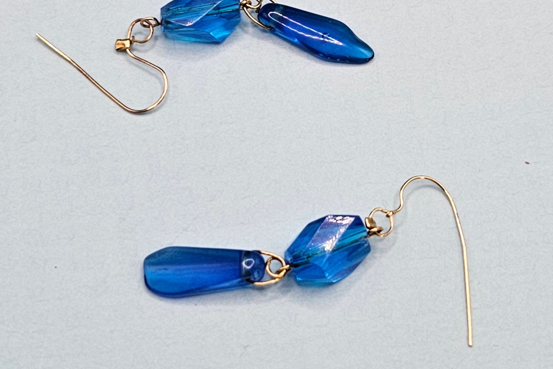 Celestial Sapphire Bakelite Earrings