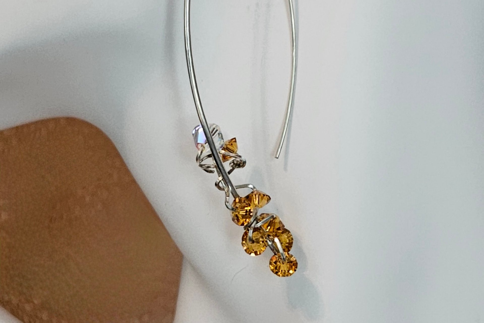 Marquise Swarovski Sparkle Hoop Earring