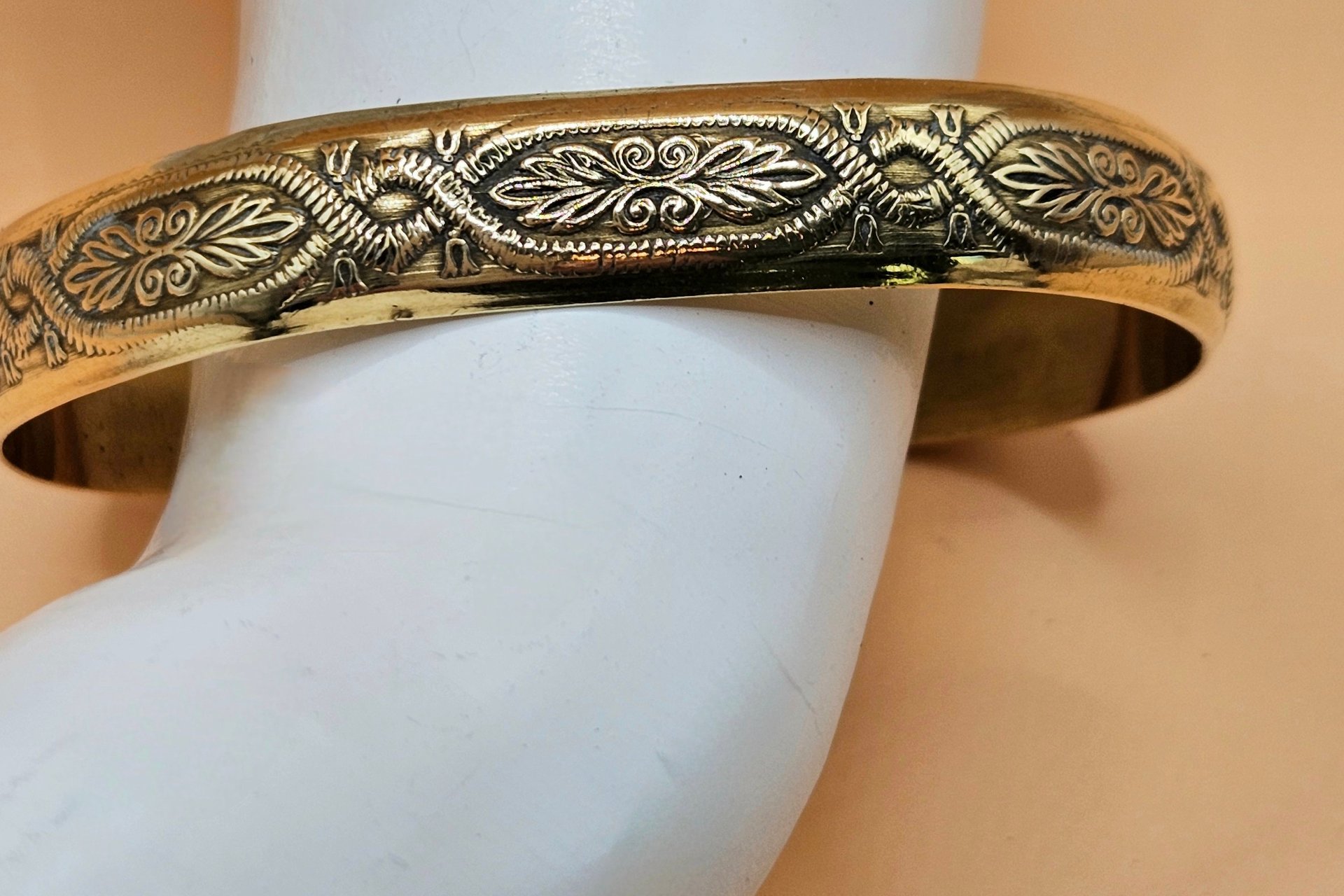 Design Engraved Brass Cuff