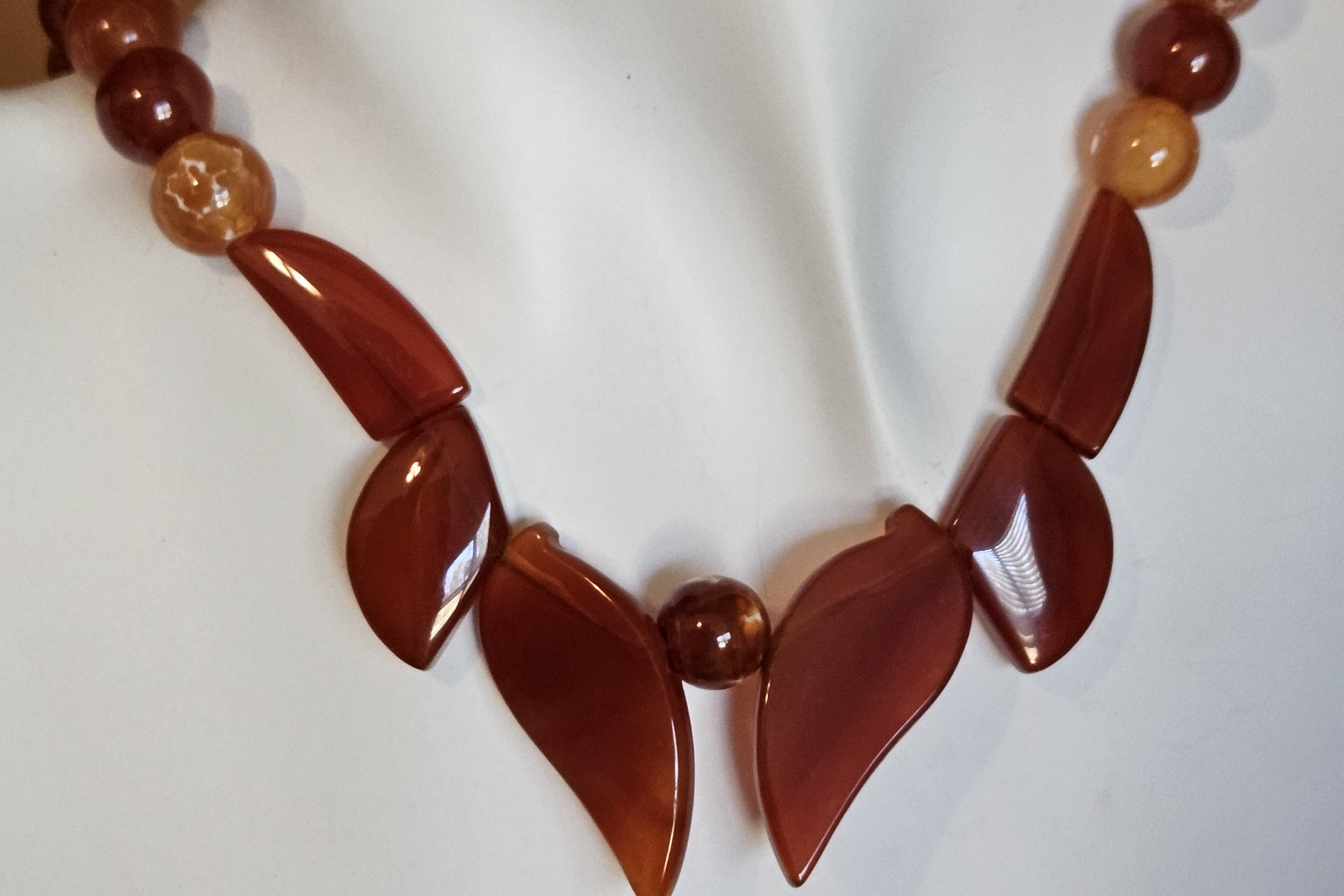 Autumn Cornelian and Jasper Necklace