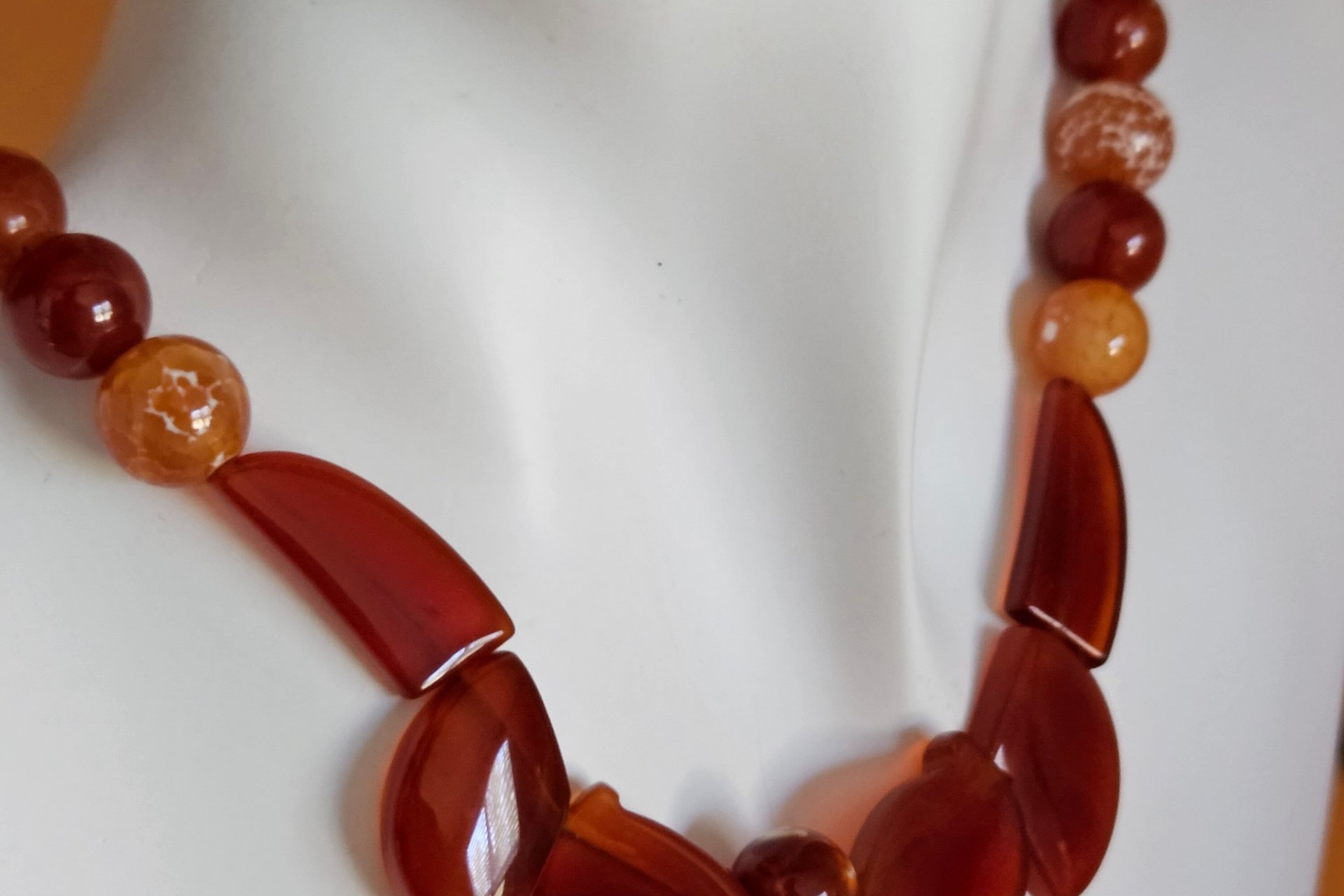 Autumn Cornelian and Jasper Necklace