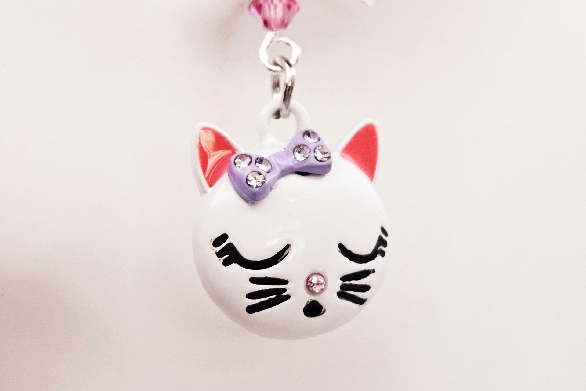 Kitty in Pink Earrings for Little or Big Girls