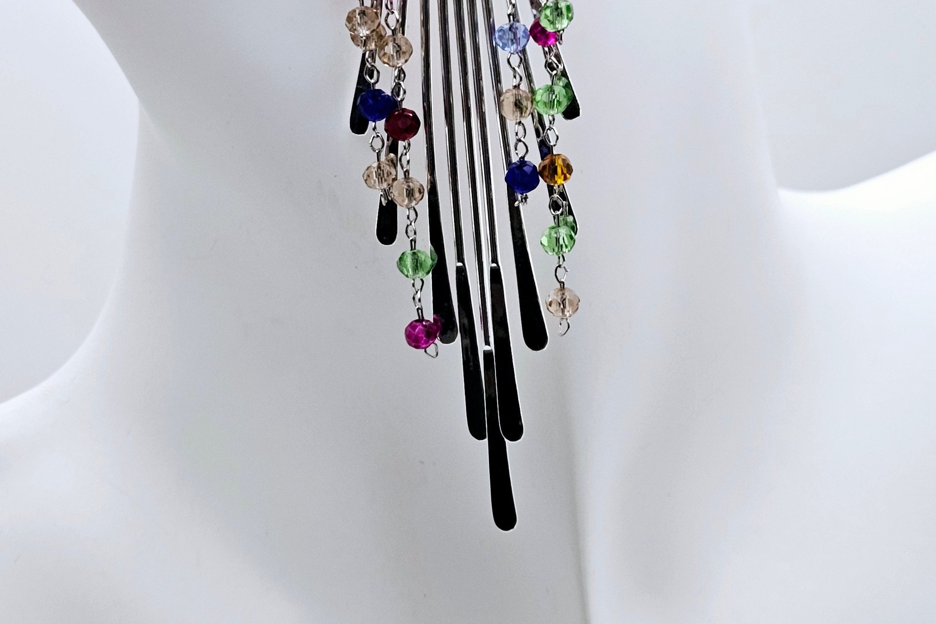 Asian Rainbow Paddles Earrings