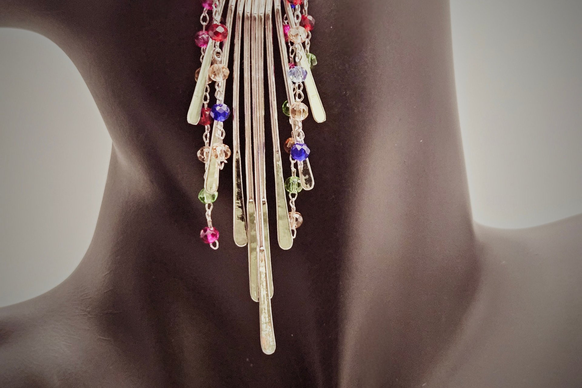 Asian Rainbow Paddles Earrings