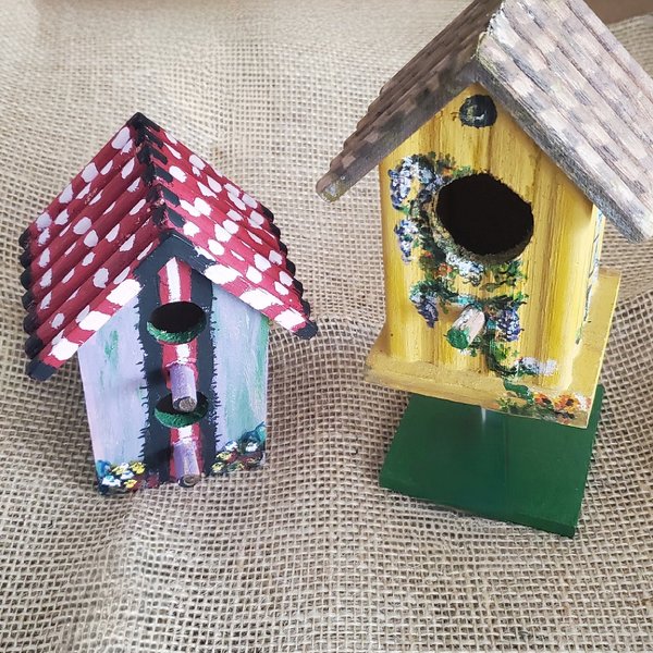 Avian Haven Folk Art Birdhouse Display