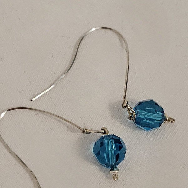 Sparkling Aqua Swarovski Earrings