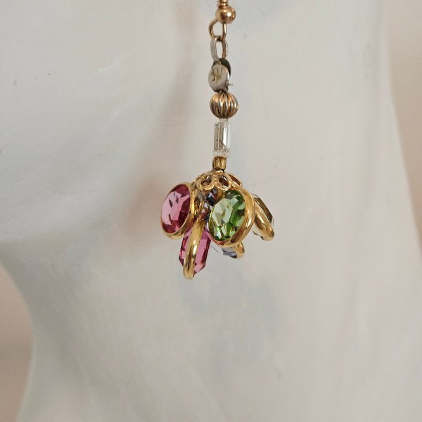 Rainbow Aurora Gold Plated Crystal ER