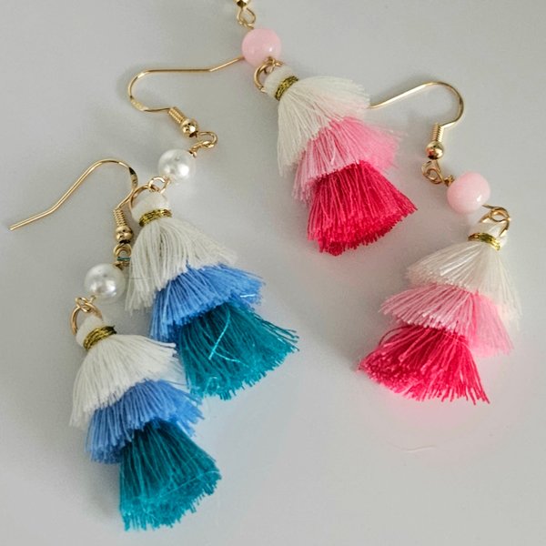 Boho Tassel Treasure Earring Set