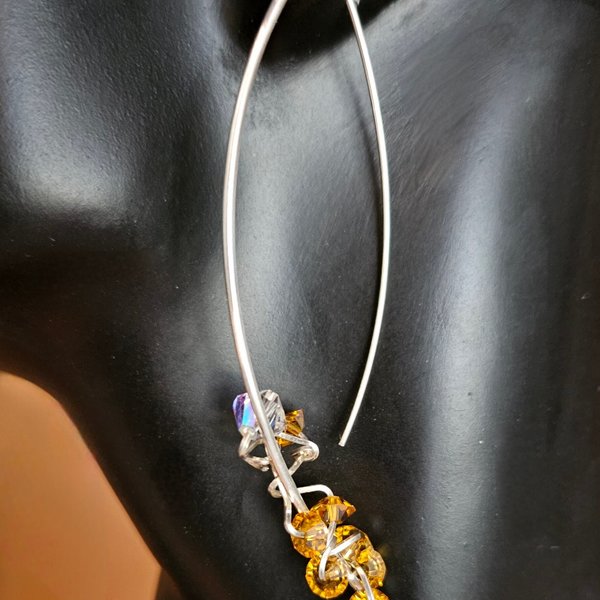 Marquise Swarovski Sparkle Hoop Earring