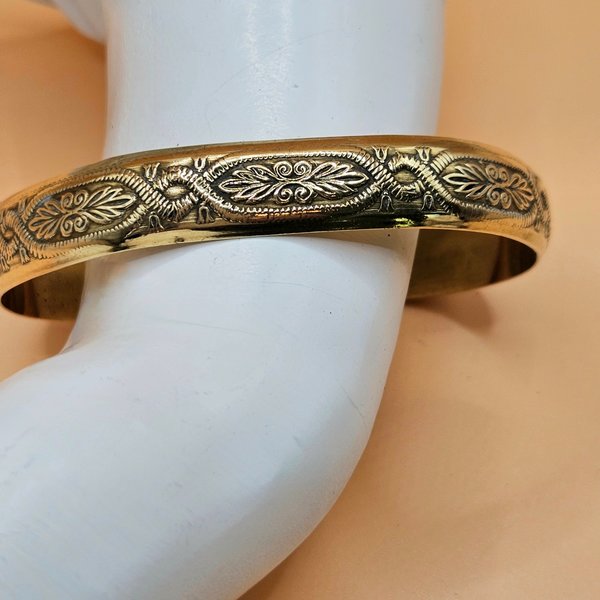 Design Engraved Brass Cuff