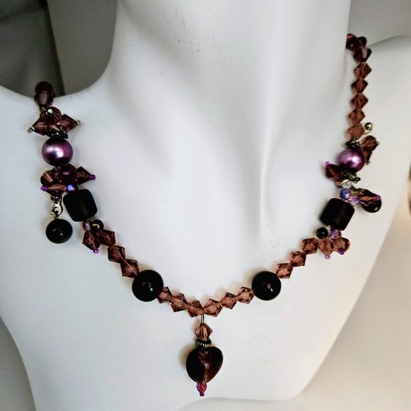 Austrian Amethyst Heart Necklace