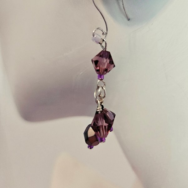 Plum Blossom Swarovski Earrings