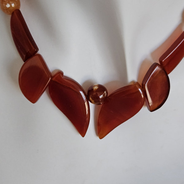 Autumn Cornelian and Jasper Necklace